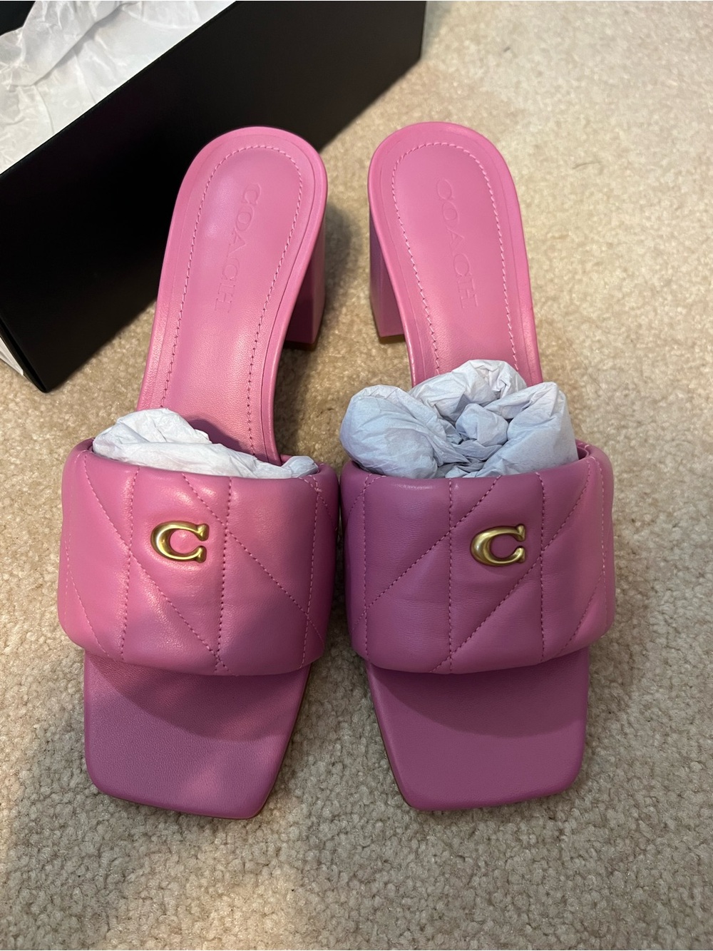 Coach Pink Block Heels - Picture 4 of 6